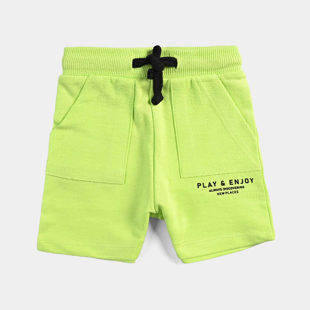 Infant Boys Cotton Terry Short PLAY & ENJOY-Sharp Green