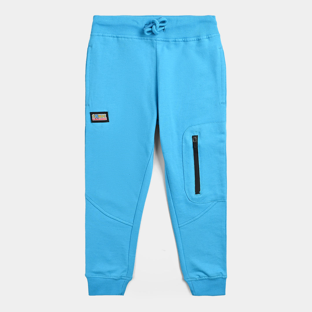 Boys Cotton Terry Pajama - Blue
