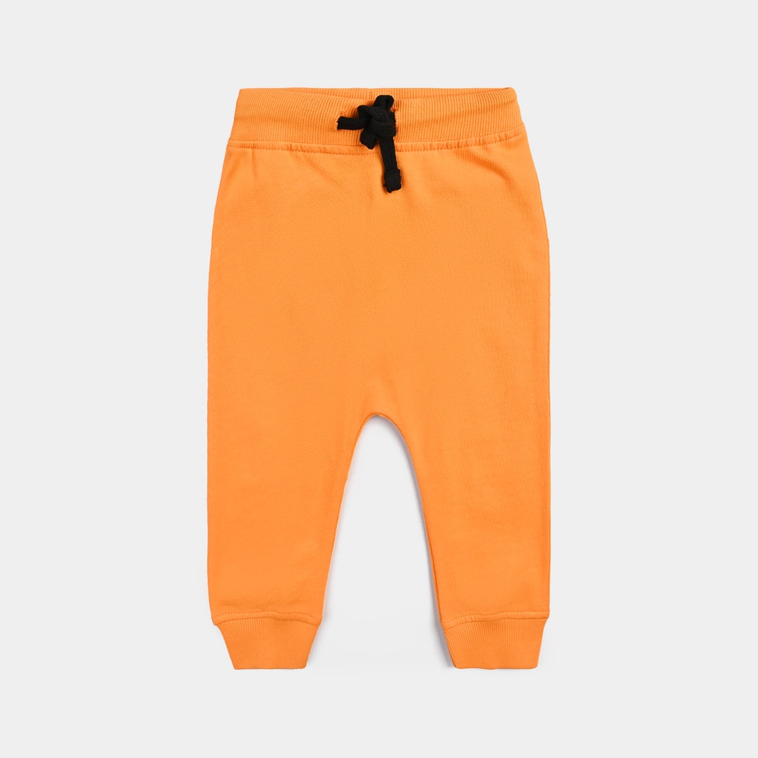 Infant Boys Cotton Terry Sleeping Pajama - Orange