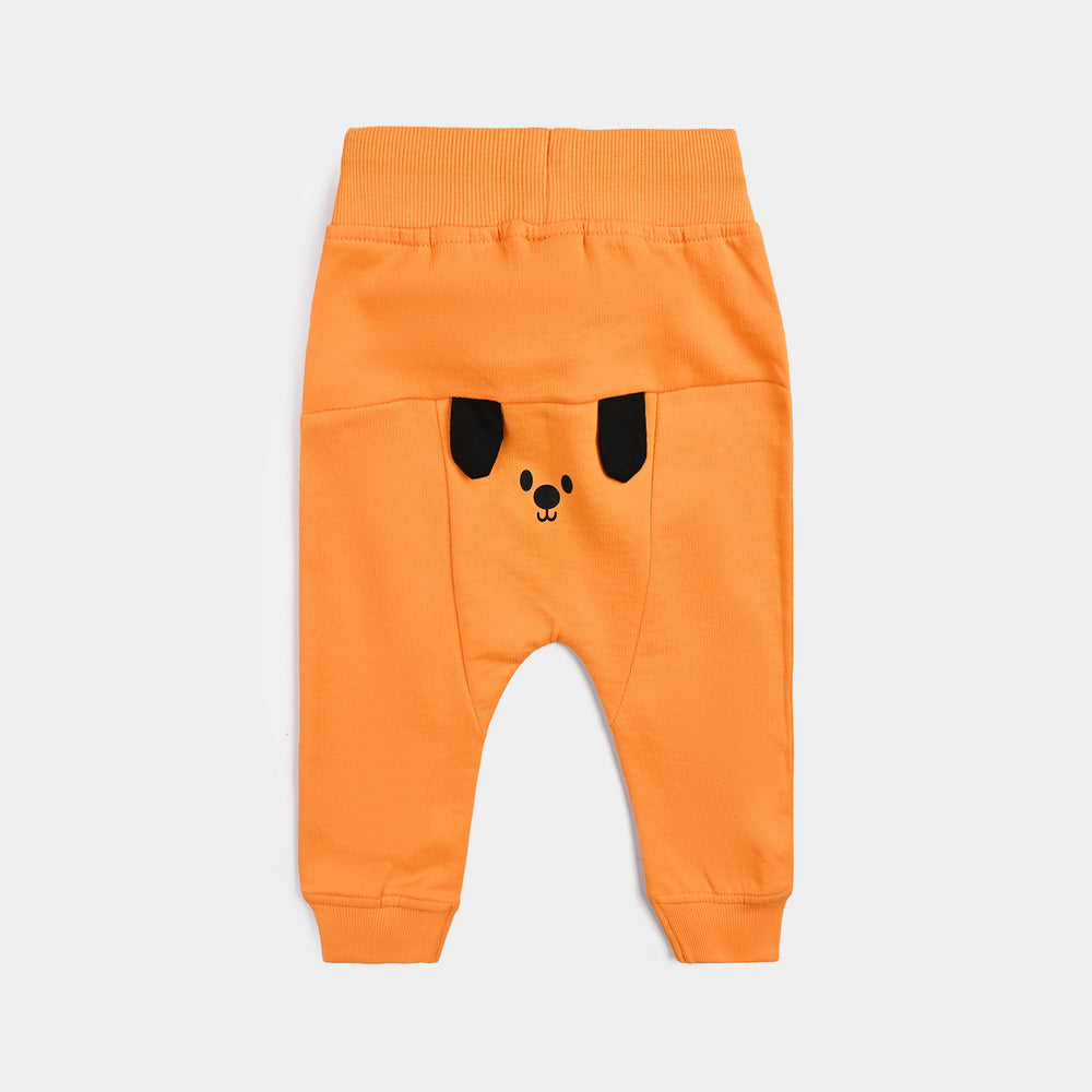 Infant Boys Cotton Terry Sleeping Pajama - Orange