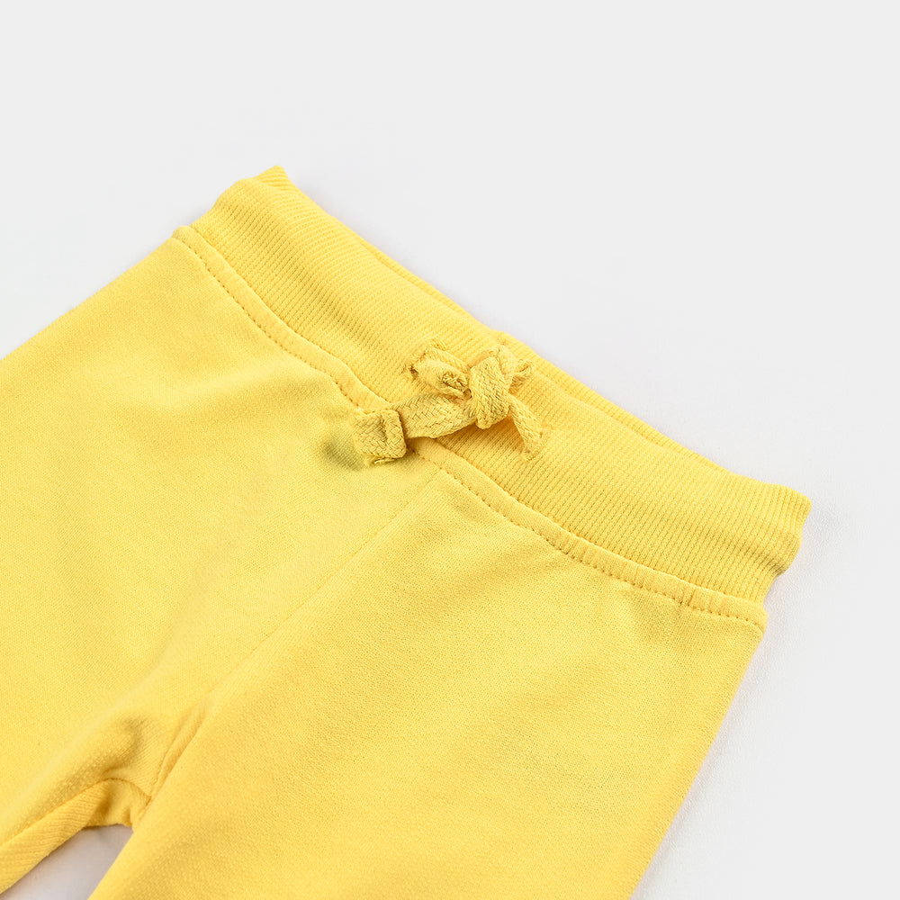 Infant Girls Cotton Terry Sleeping Pajama Flower - Lemon/Yellow