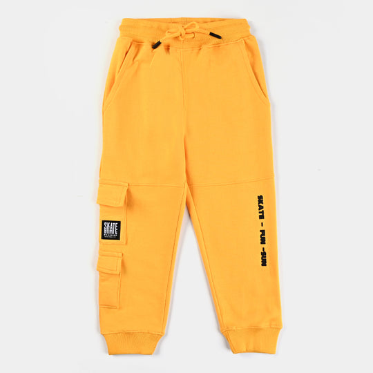 Boys Cotton Terry Pajama (Skate) - Citrus