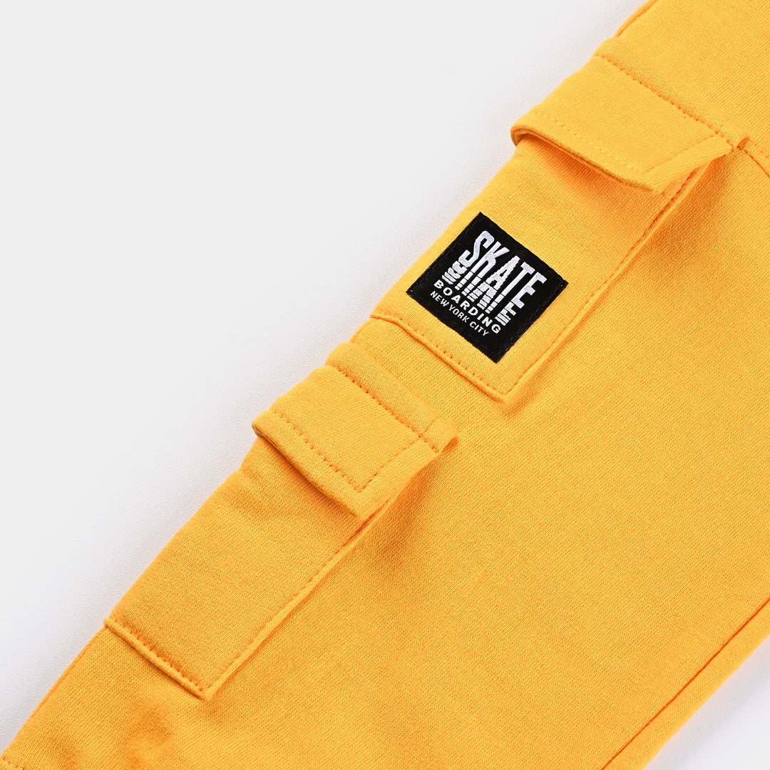 Boys Cotton Terry Pajama (Skate) - Citrus