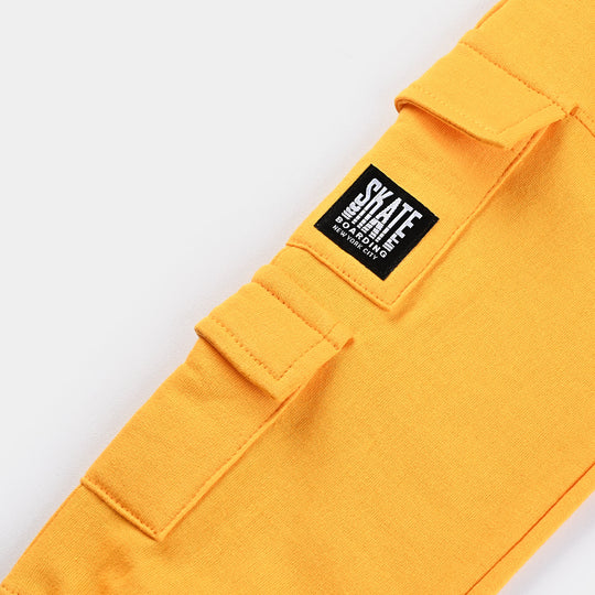 Boys Cotton Terry Pajama (Skate) - Citrus