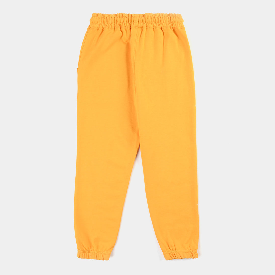 Girls Cotton Terry Jersey Pajama (CHOOSE KNIDNESS) - Citrus/Yellow