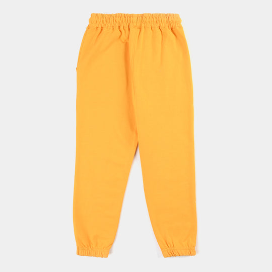 Girls Cotton Terry Jersey Pajama (CHOOSE KNIDNESS) - Citrus/Yellow