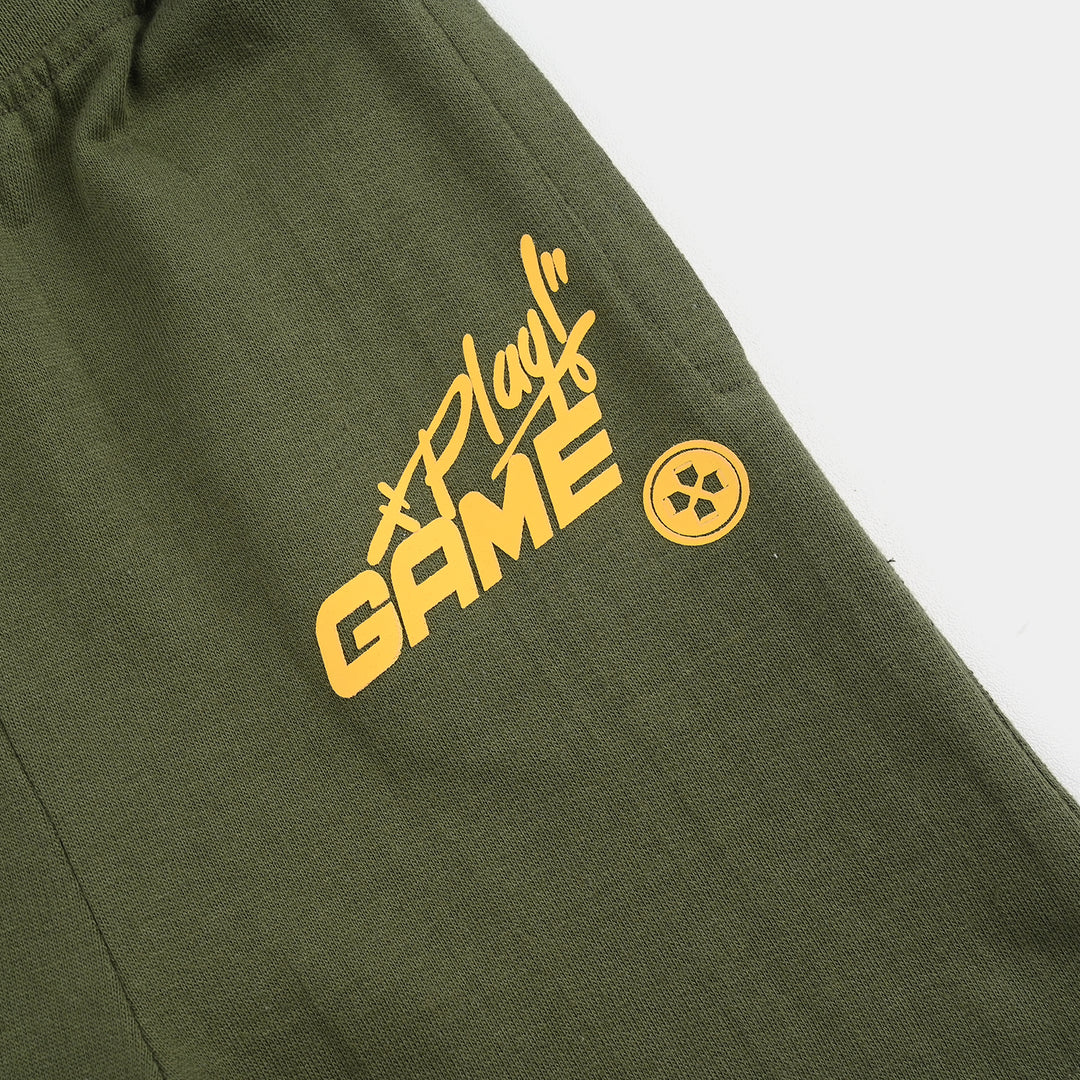 Boys Cotton Terry BASIC SHORT Play Game-Chive