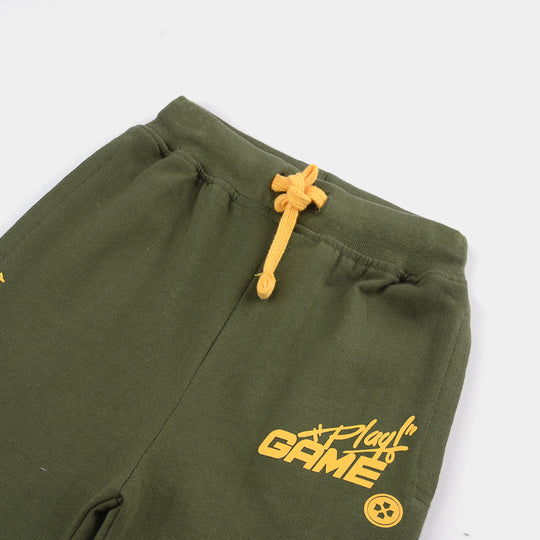 Boys Cotton Terry BASIC SHORT Play Game-Chive