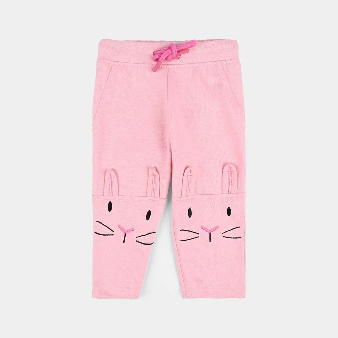 Infant Girls Cotton Terry Sleeping Pyjama Rabbit-C.Pink