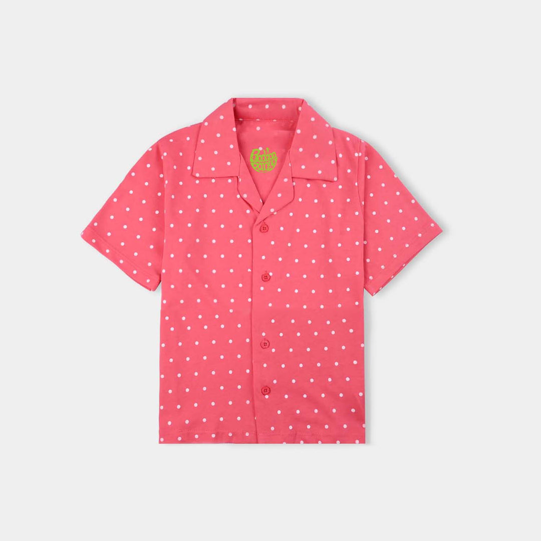 Infant Girls Poly Cotton Jersey Night Suit