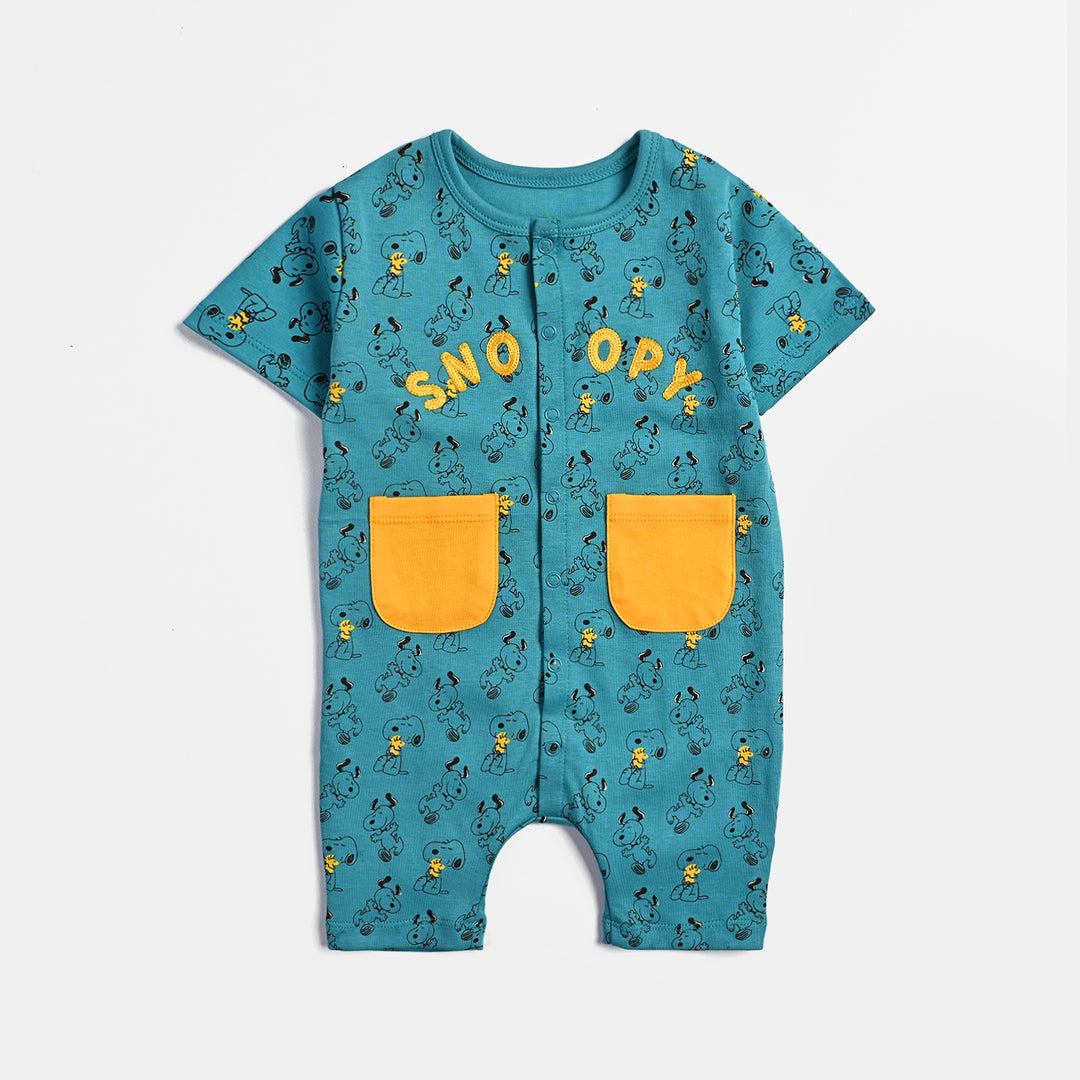 Infant Boys Cotton Interlock Romper