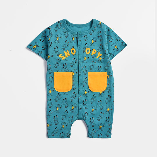 Infant Boys Cotton Interlock Romper