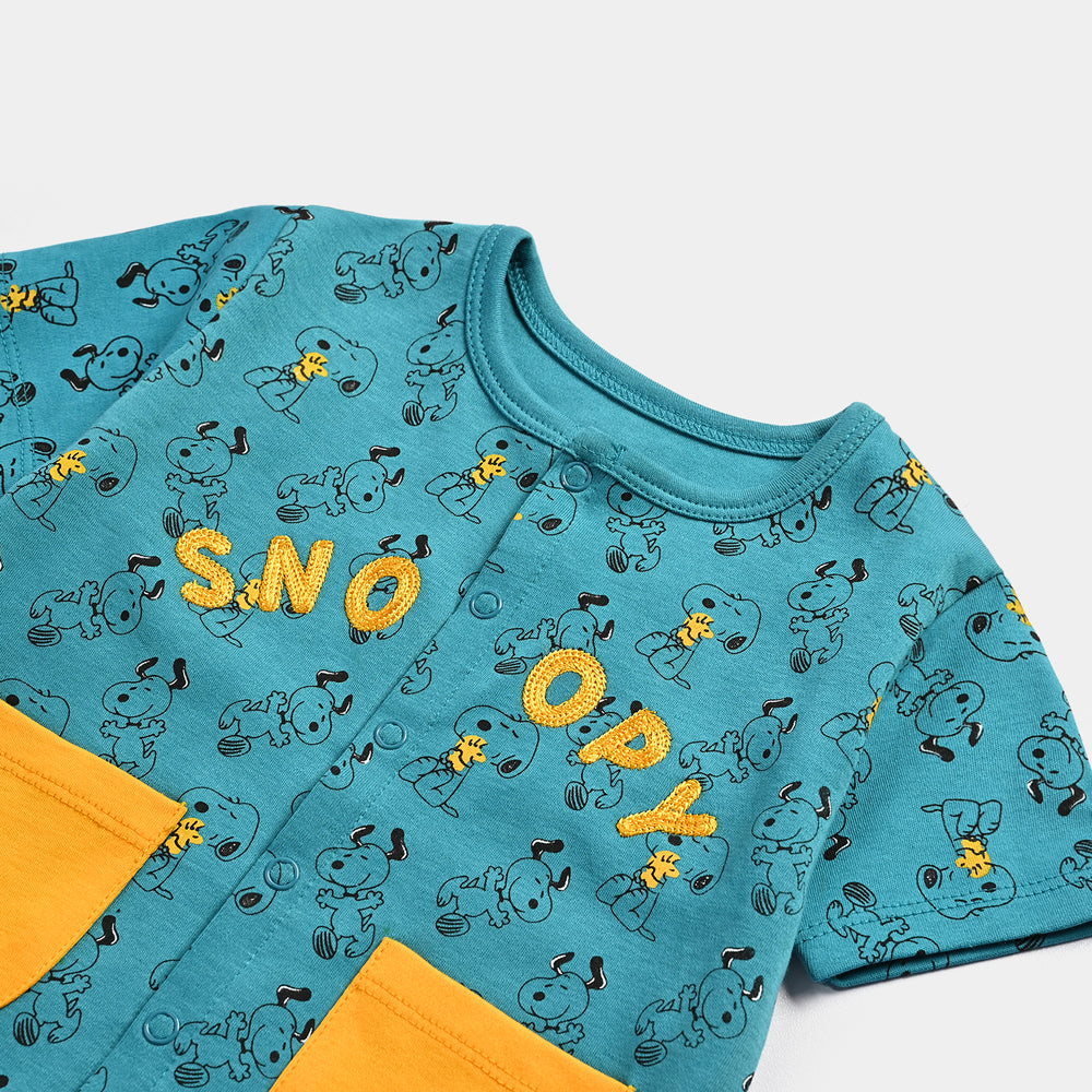 Infant Boys Cotton Interlock Romper