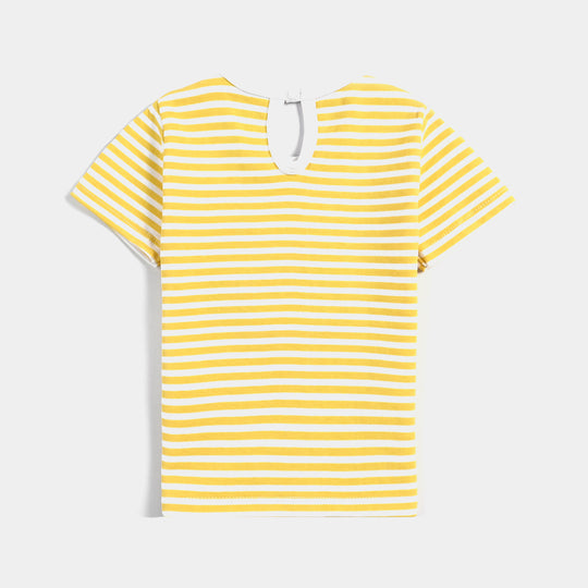 Infant Girls Cotton Interlock Suit (Hello Summer) - Yellow