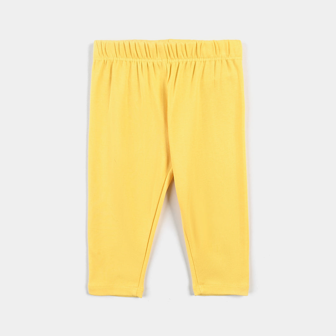 Infant Girls Cotton Interlock Suit (Hello Summer) - Yellow