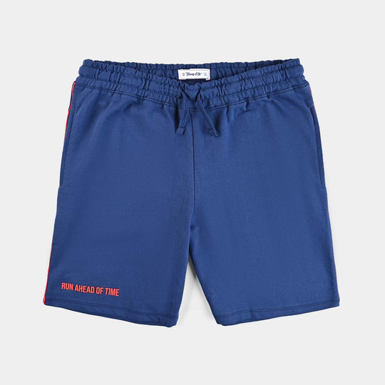 Teen Boys Cotton Terry Short - Navy Blue