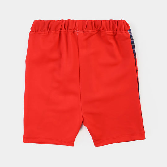 Boys Microfiber Jersey 2 Piece Suit-RED