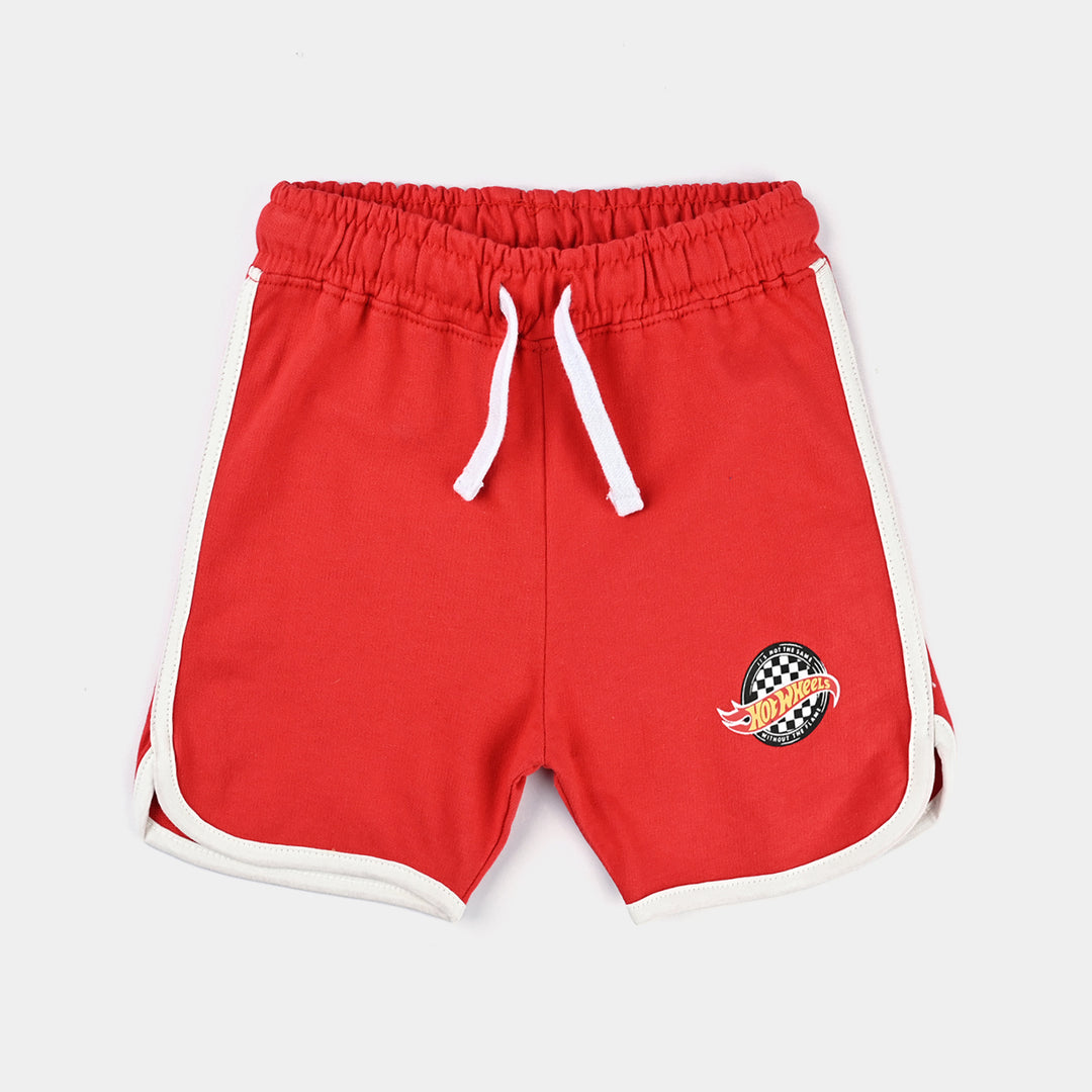 Boys Jersey/Terry Short Hot Wheels-H.R Red