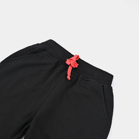 Boys Jersey/Terry Short -Jet Black