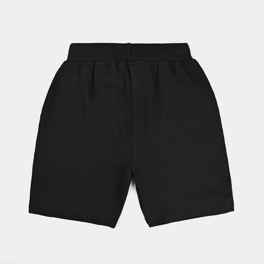 Boys Jersey/Terry Short -Jet Black