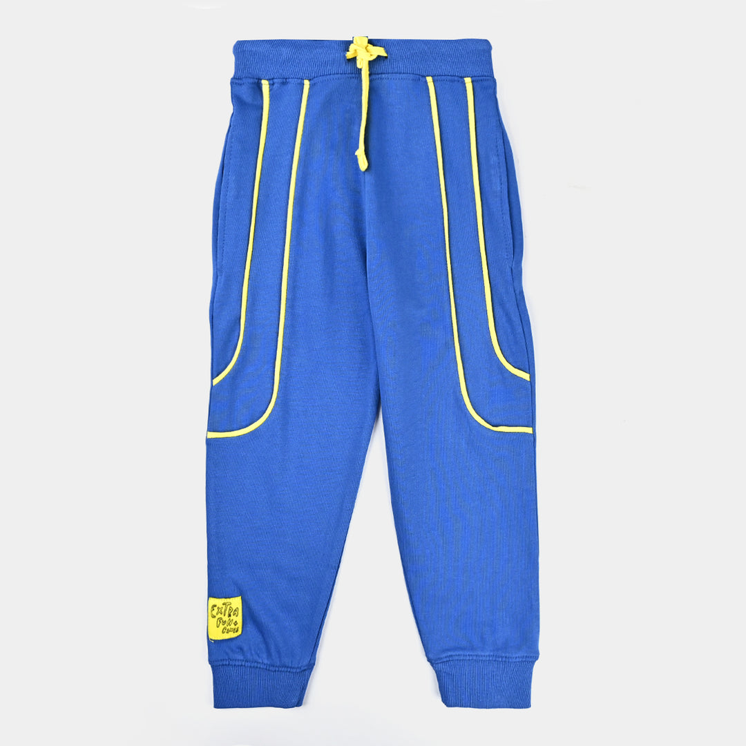 Boys Cotton Terry Pyjama Extra Fun Games-C-Blue