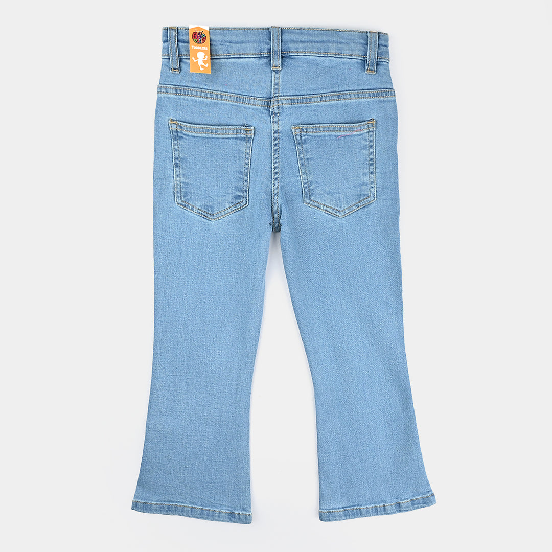 Girls Denim Stretch Pant Princess-LIGHT BLUE