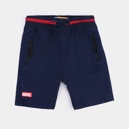 Boys Cotton Twill Short-Navy Blue