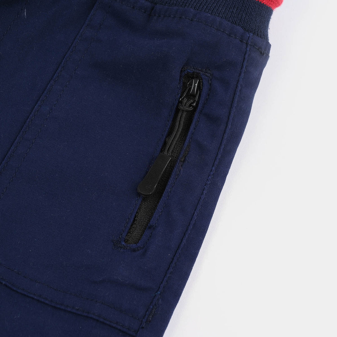 Boys Cotton Twill Short-Navy Blue