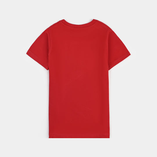 Girls Lycra Jersey T-Shirt (Basic) - Red