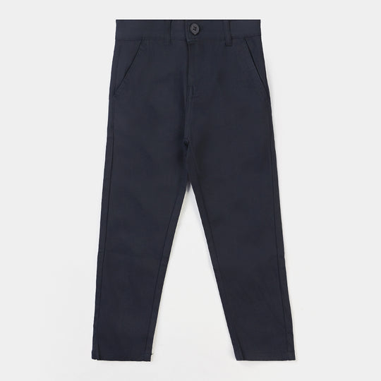 Boys Cotton Basic Pants - True Navy