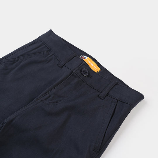 Boys Cotton Basic Pants - True Navy