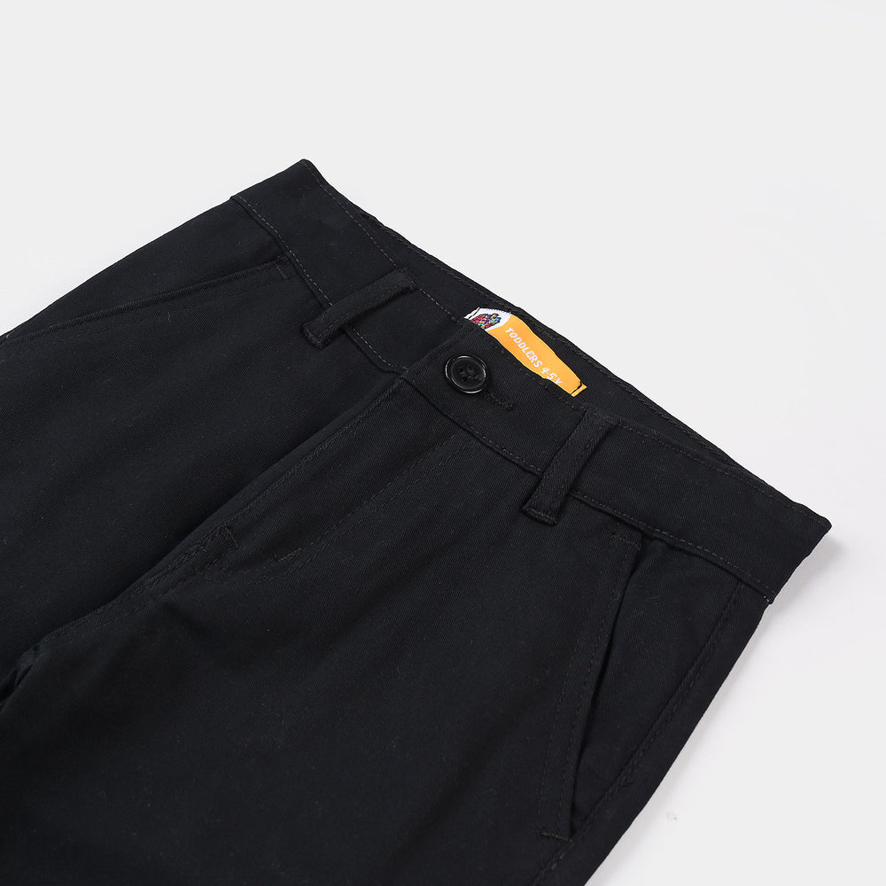 Boys Cotton Basic Pants - Jet Black