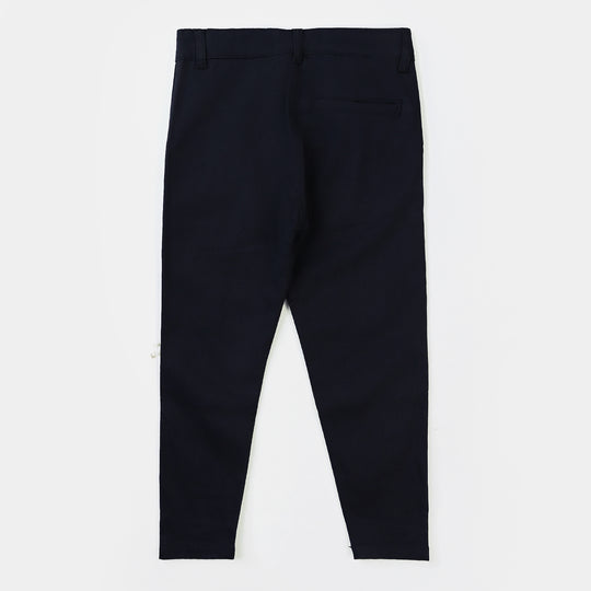 Boys Cotton Basic Pants - Jet Black
