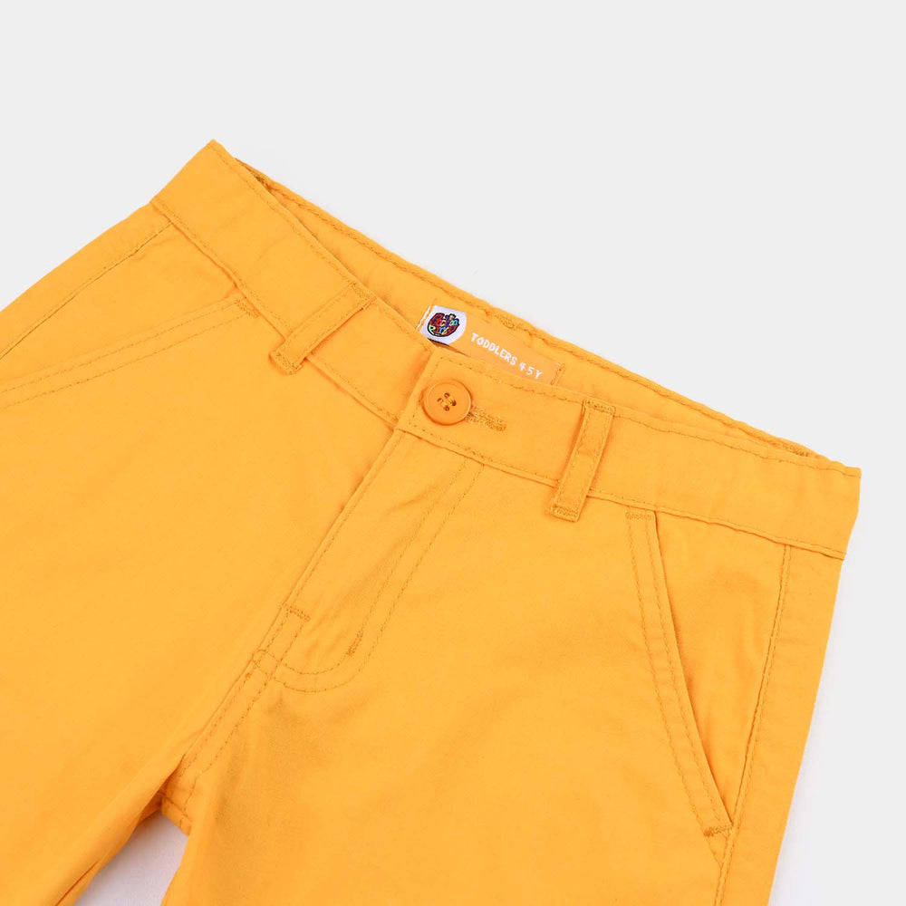 Boys Cotton Twill Basic Short-Citrus
