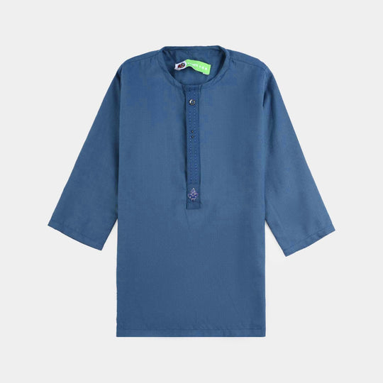 Infant Boys Poly Viscose Shalwar Suit - Teal Blue