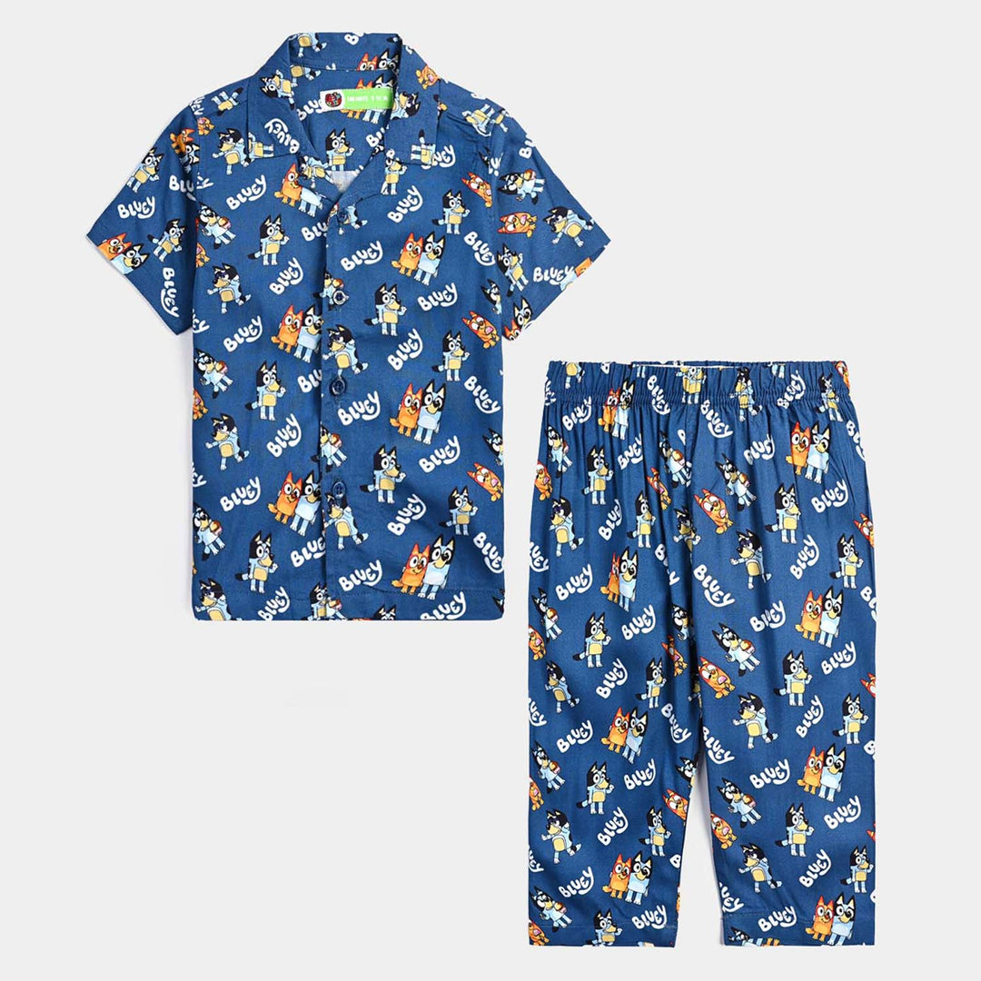 Infant Boys Viscose Nightwear Bluey-Blue