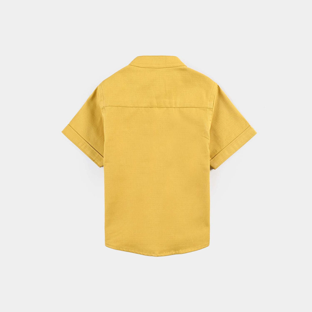 Infant Boys Cotton Basic Casual Shirt (Jungle) - Yellow