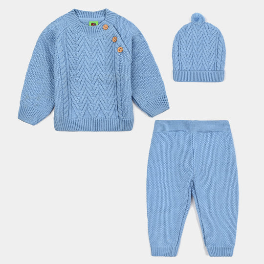 Infant Boys Acrylic Suit-Cabling - L.Blue