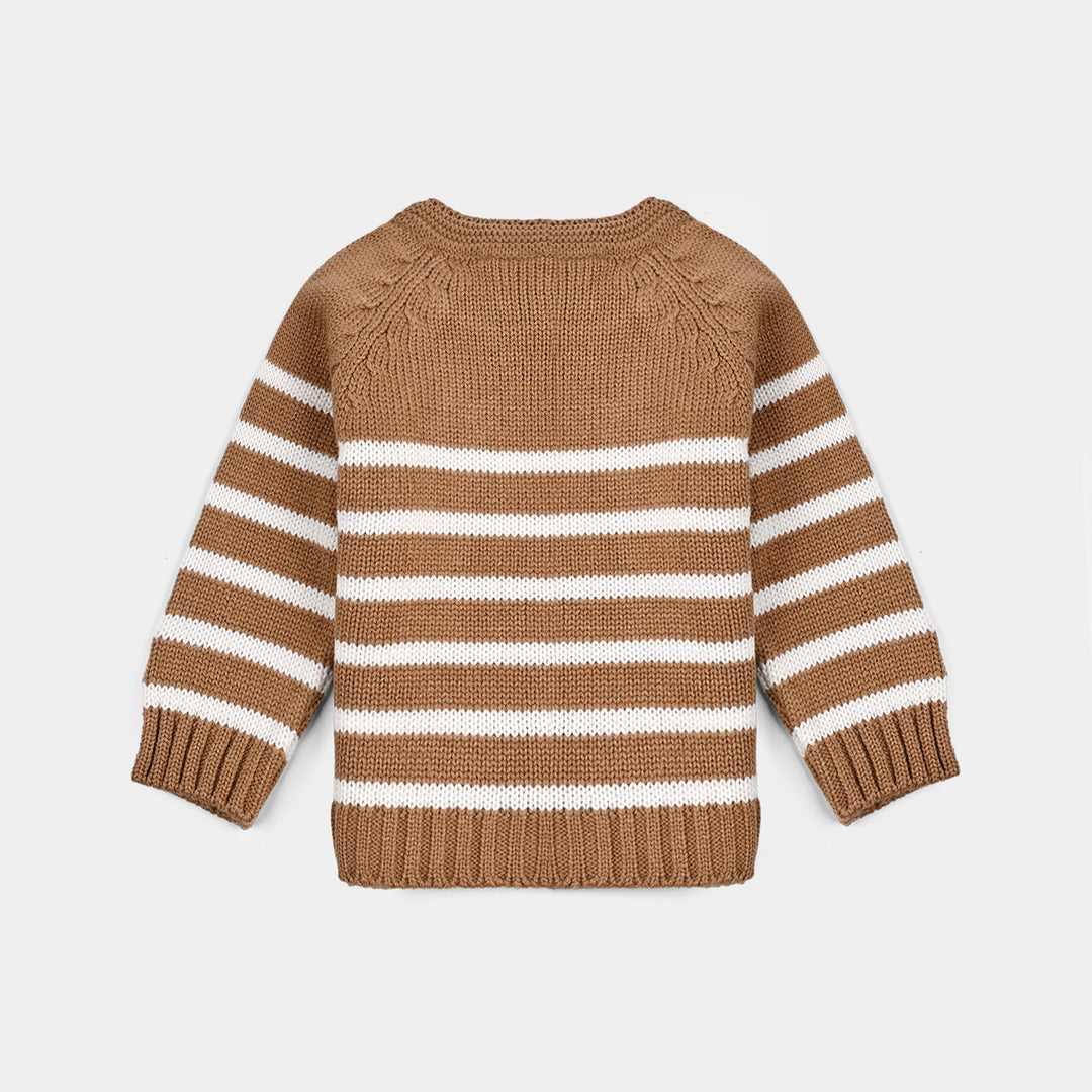Infant Boys Acrylic Suit (Moss) - Light Brown