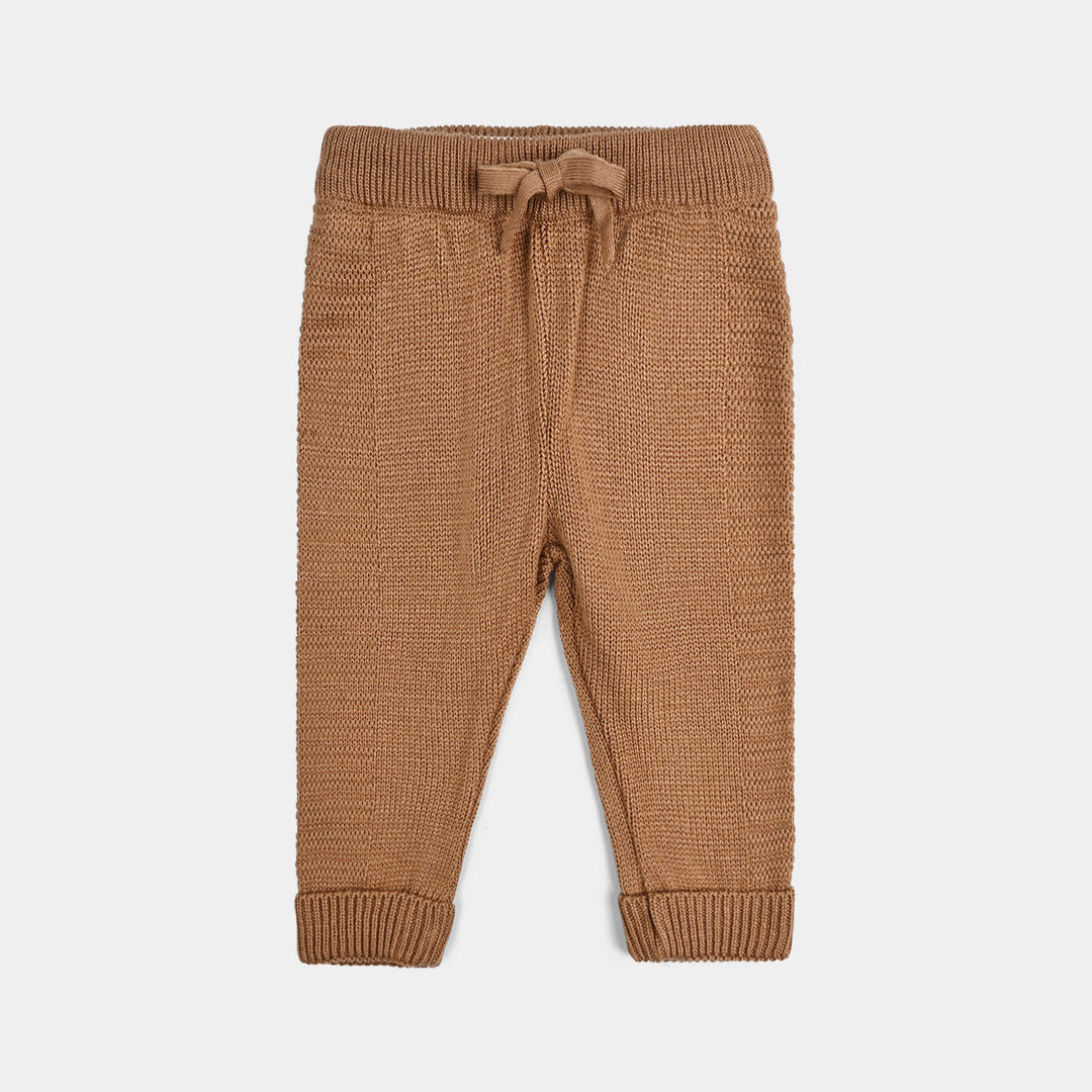 Infant Boys Acrylic Suit (Moss) - Light Brown