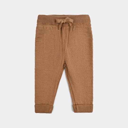 Infant Boys Acrylic Suit (Moss) - Light Brown