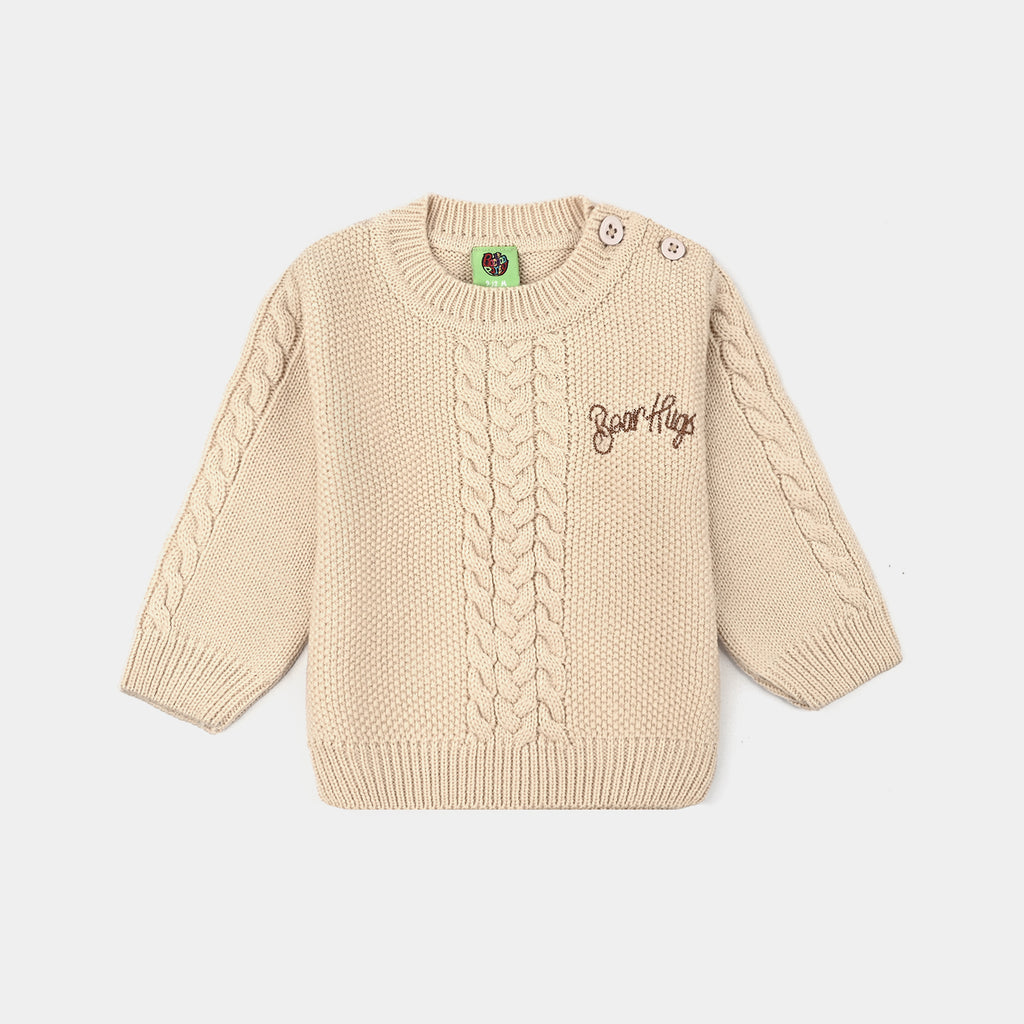 Infant Boys Acrylic 3PC Set-Bear Hug-BEIGE