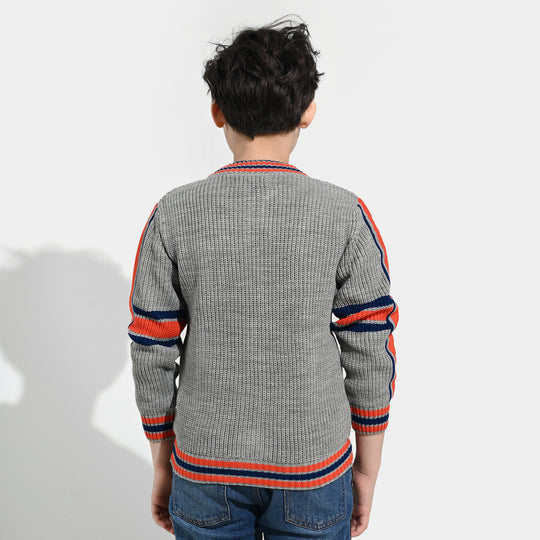 Boys Acrylic Sweater - Grey