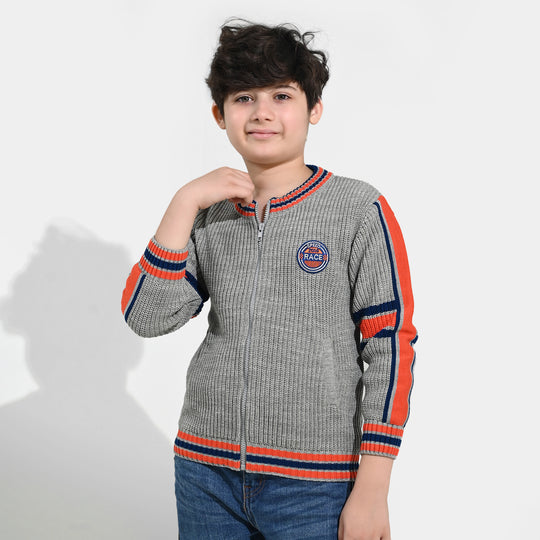 Boys Acrylic Sweater - Grey