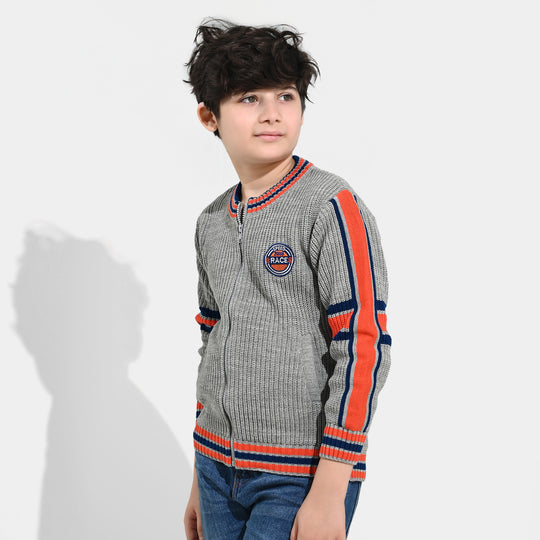 Boys Acrylic Sweater - Grey