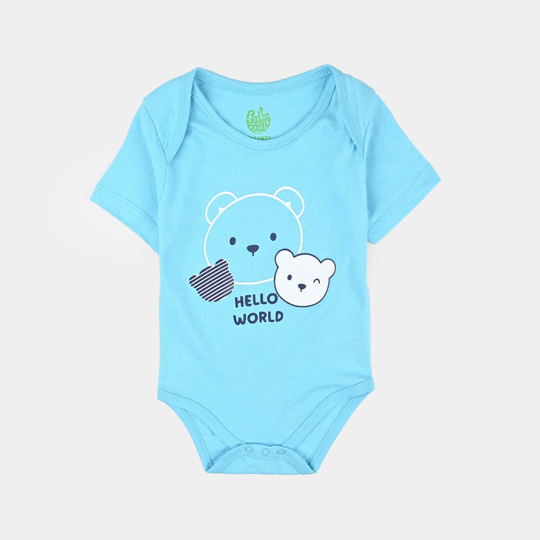 Infant Boys Cotton Jersey 3 Piece Set Bear - Blue