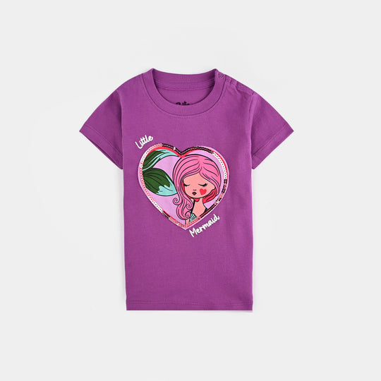 Infant Girls Cotton Jersey T-Shirt Little Mermaid