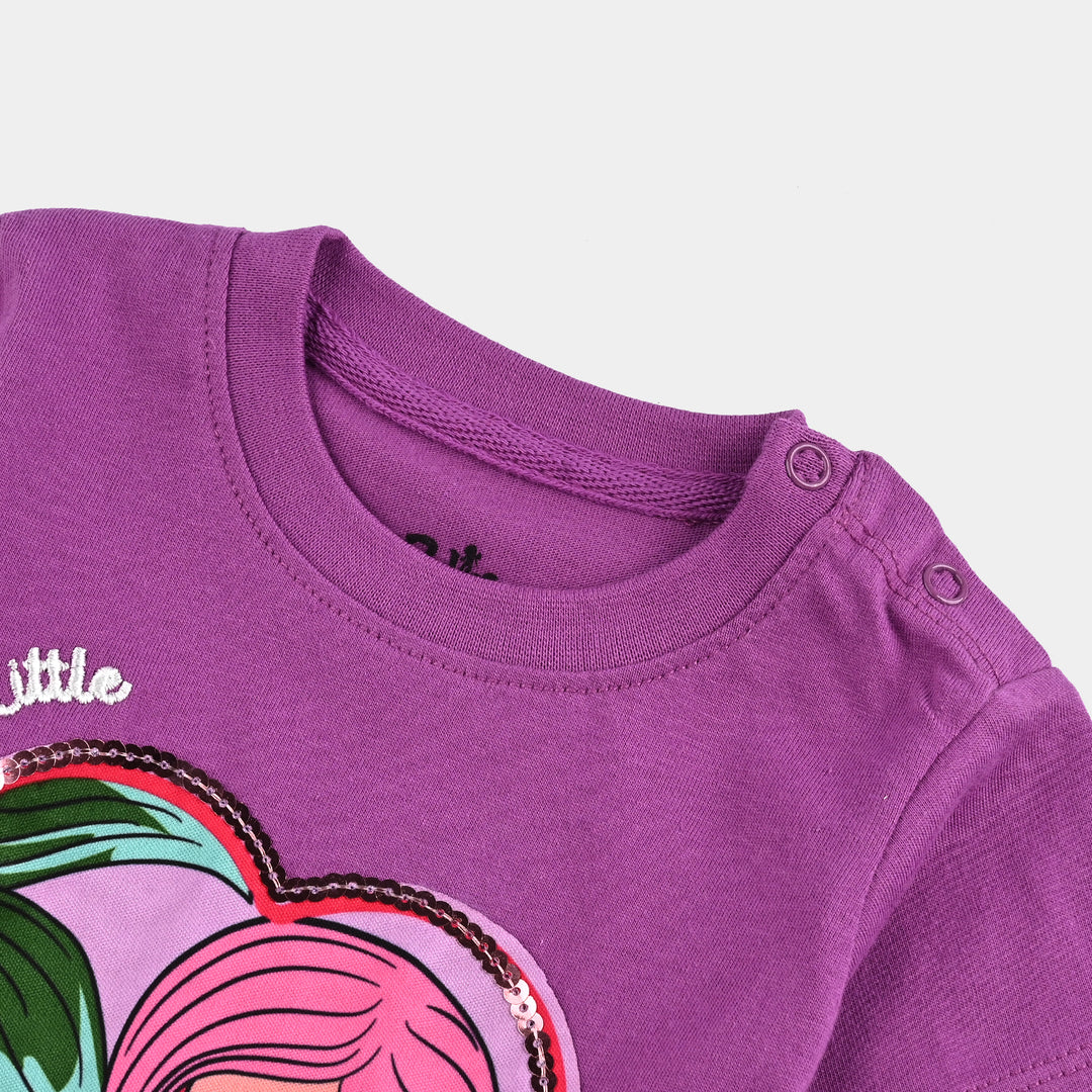Infant Girls Cotton Jersey T-Shirt Little Mermaid