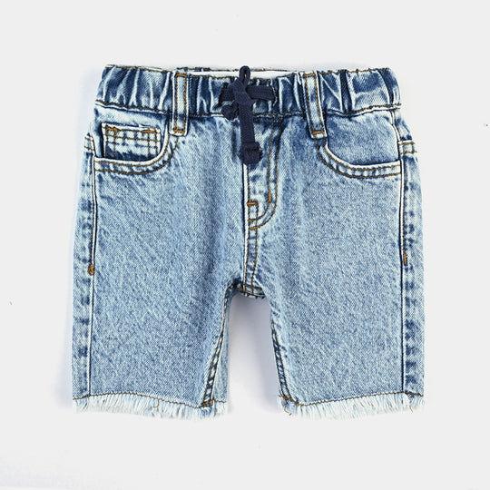 Infant Boys Denim Rigid Shorts (Basic) - Light Blue