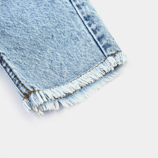 Infant Boys Denim Rigid Shorts (Basic) - Light Blue